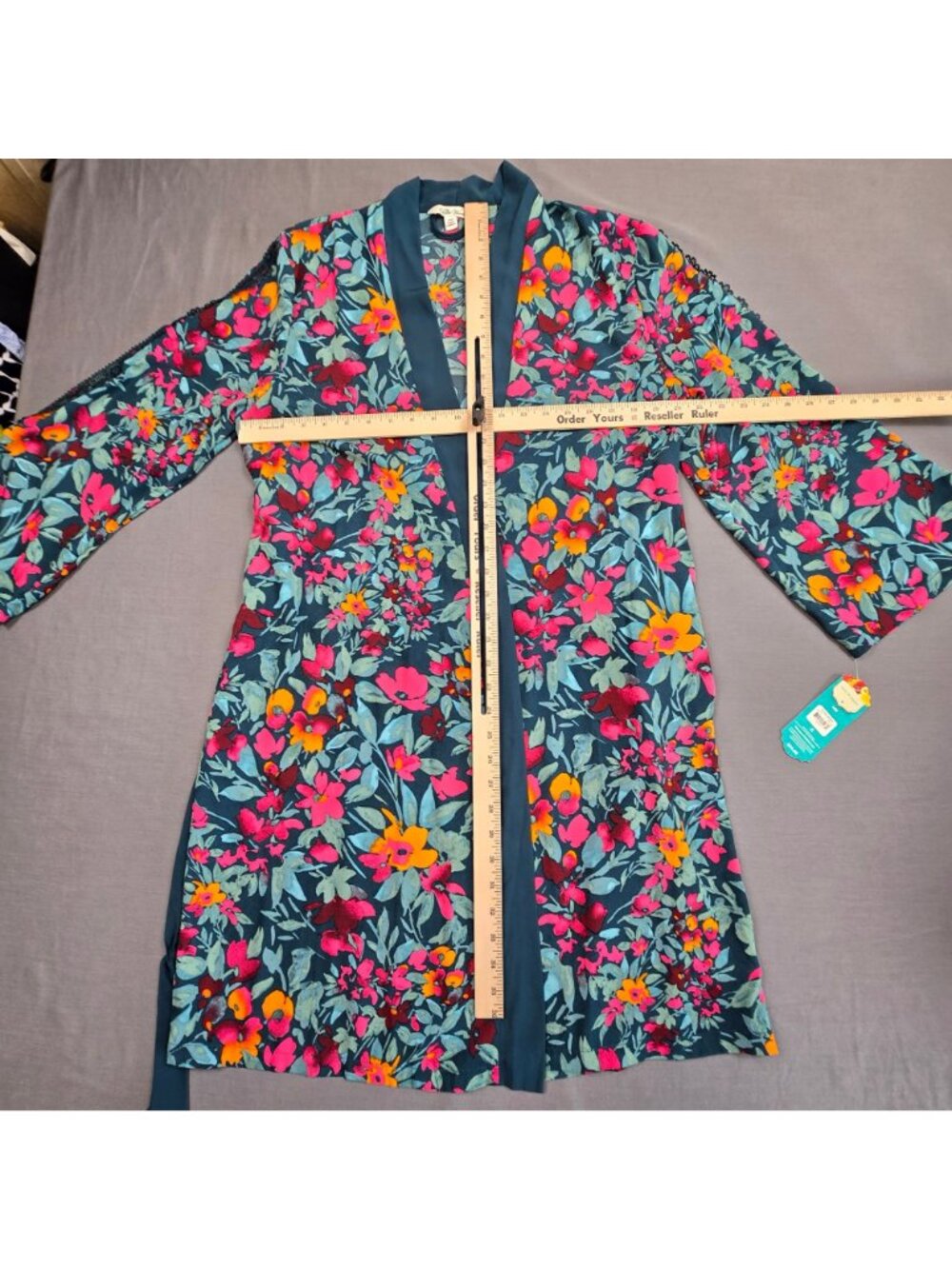 NEW The Pioneer Woman S/M Womens Floral Robe Kimono Style Belted - Picture 5 of 5
